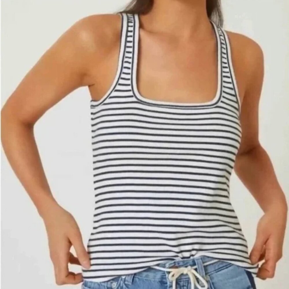 NWT Maeve By ANTHROPOLOGIE Striped Tank Top Size Med